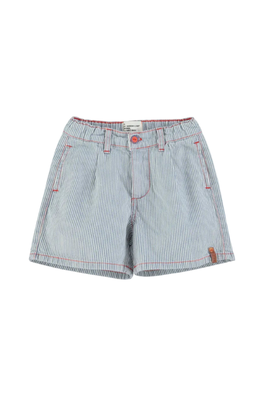 Piupiuchick boy shorts | ecru w/ indigo stripes
