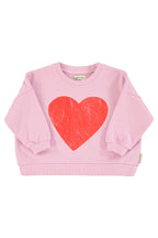 Piupiuchick sweatshirt | lilac w/ red heart print