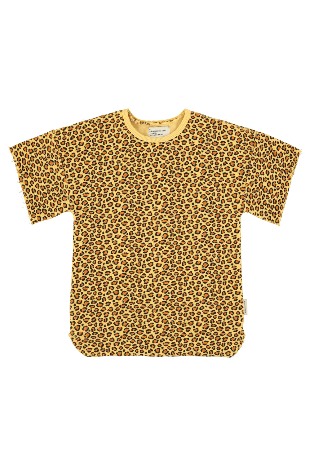 Piupiuchick t-shirt dress | mustard animal print