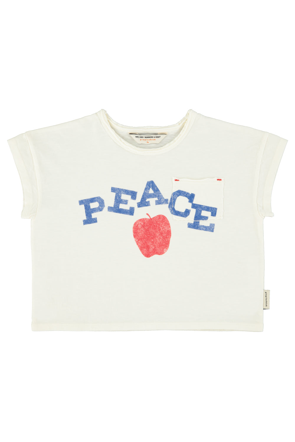 Piupiuchick t'shirt |ecru w/ "peace" print