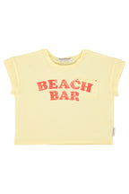 Piupiuchick t'shirt | light yellow w/ "beach bar" print