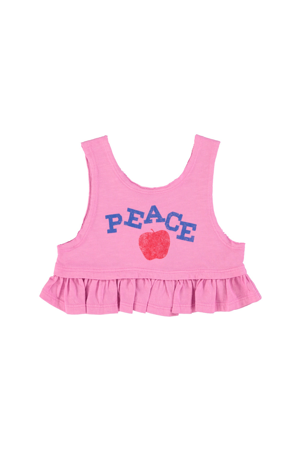 Piupiuchick top | pink w/ "peace" print