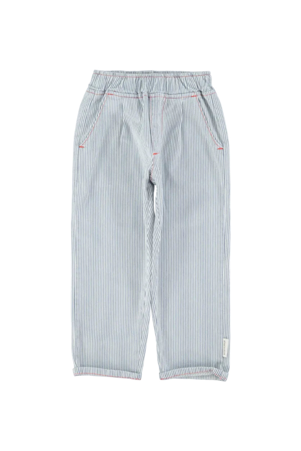 Piupiuchick unisex trousers  | ecru w/ indigo stripes