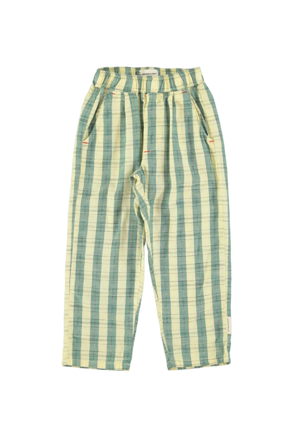Piupiuchick unisex trousers | light yellow checkered