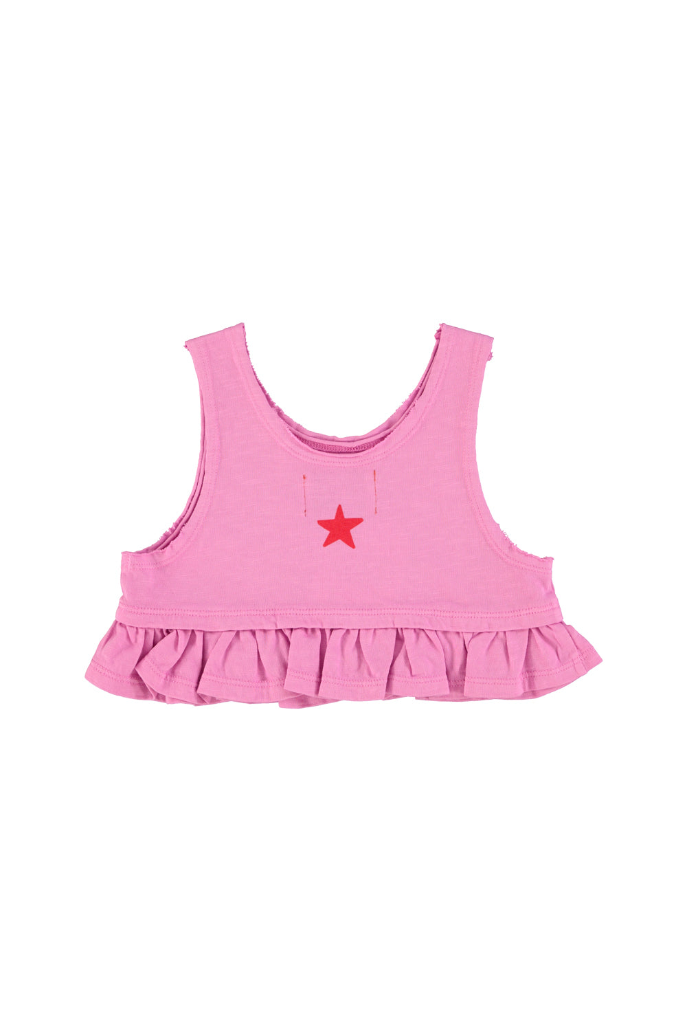 Piupiuchick top | pink w/ "peace" print