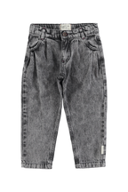 Piupiuchick mom fit trousers | washed black denim