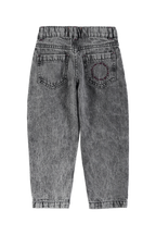 Piupiuchick mom fit trousers | washed black denim
