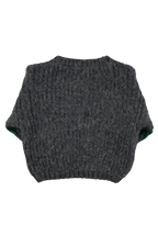 Piupiuchick knitted sweater | grey & green stripes