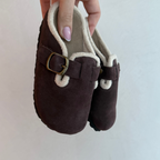 Cozy slip on clogs | brown