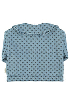 Piupiuchick jacket | washed blue denim w/ black hearts