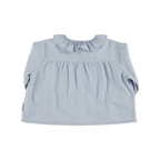 Piupiuchick Peter pan collar blouse | light blue chambray
