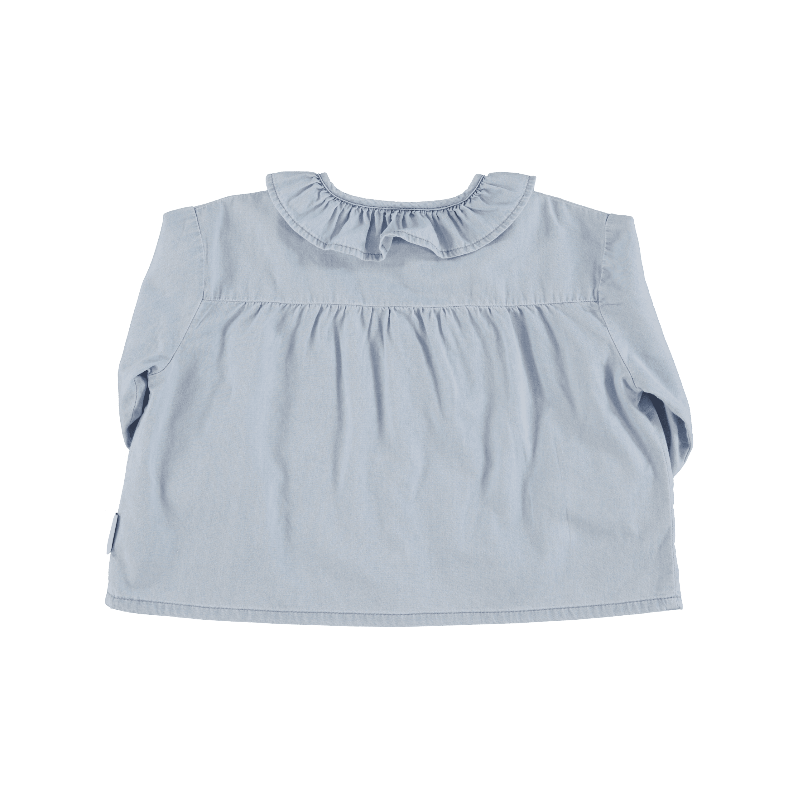 Piupiuchick Peter pan collar blouse | light blue chambray