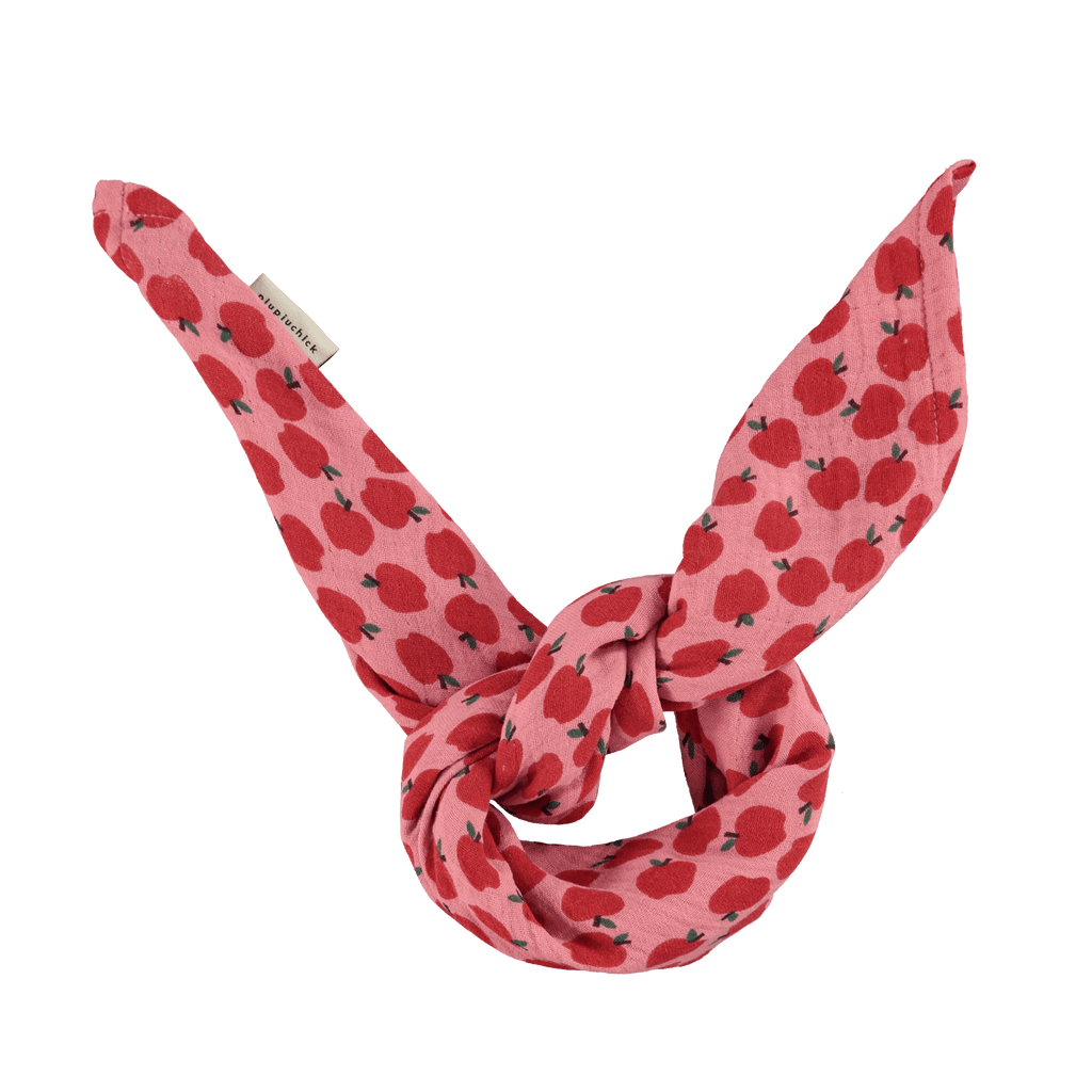 Piupiuchick bandana | pink w/ red apples