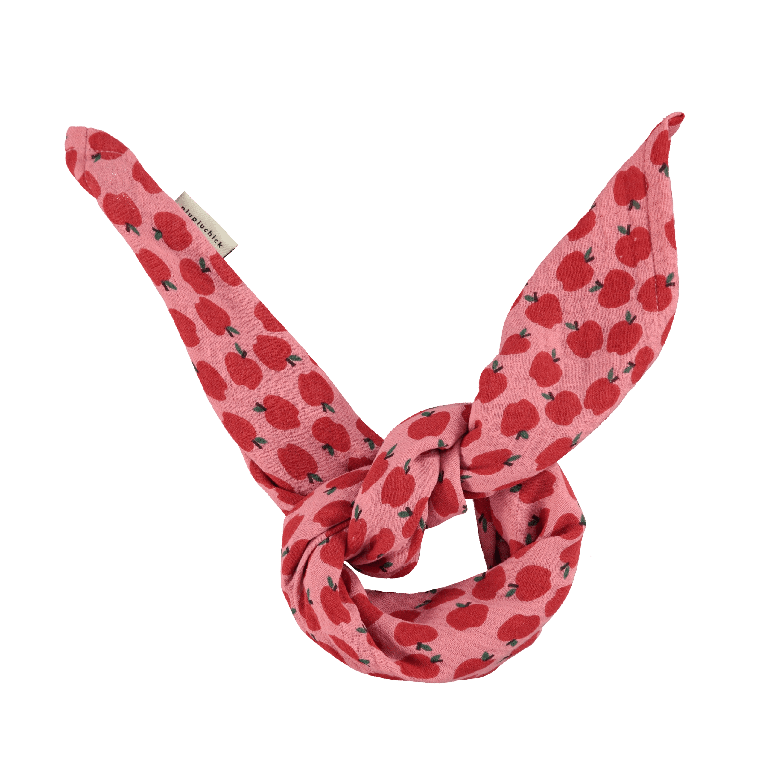 Piupiuchick bandana | pink w/ red apples