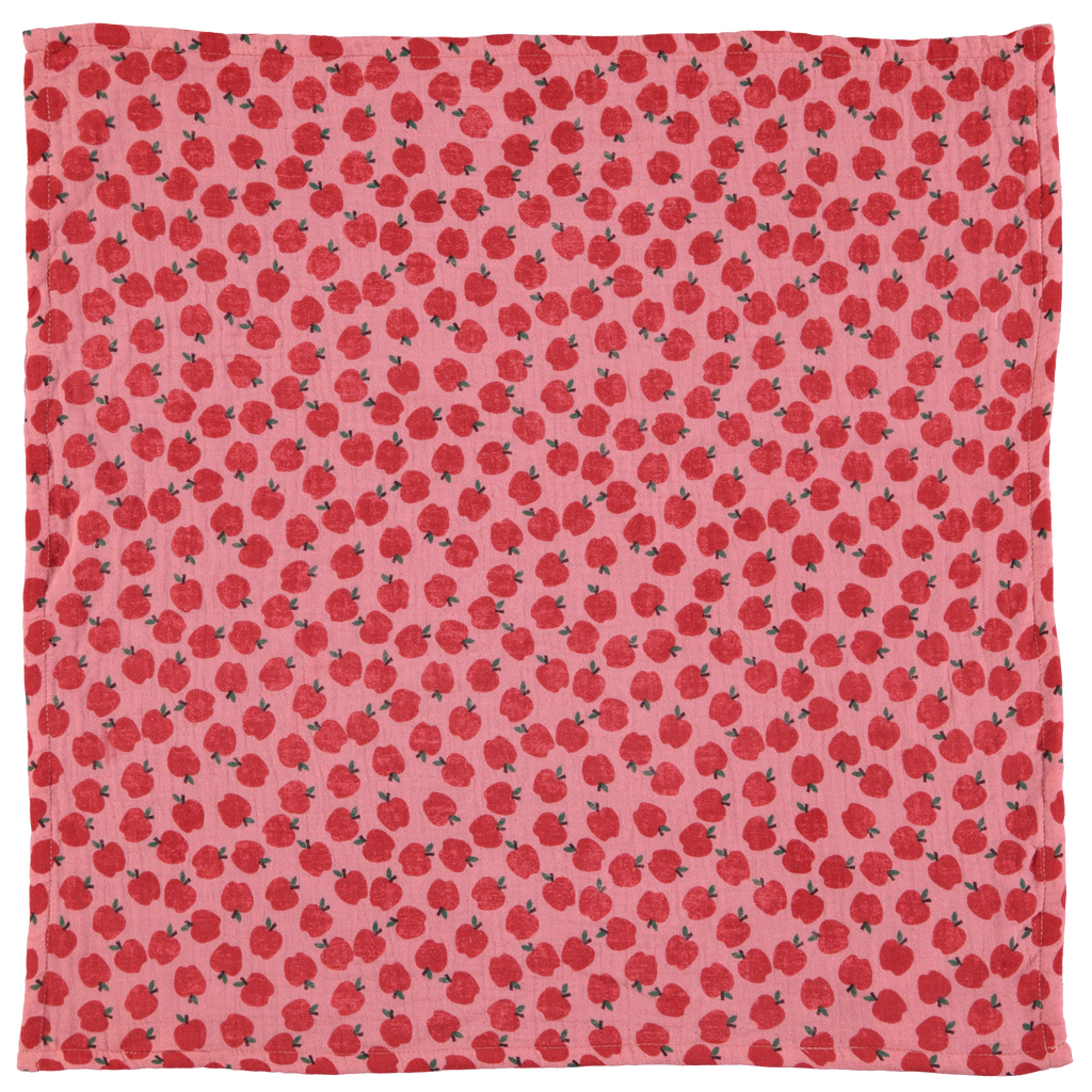 Piupiuchick bandana | pink w/ red apples