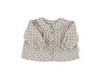 Piupiuchick peter pan collar blouse | taupe little flowers