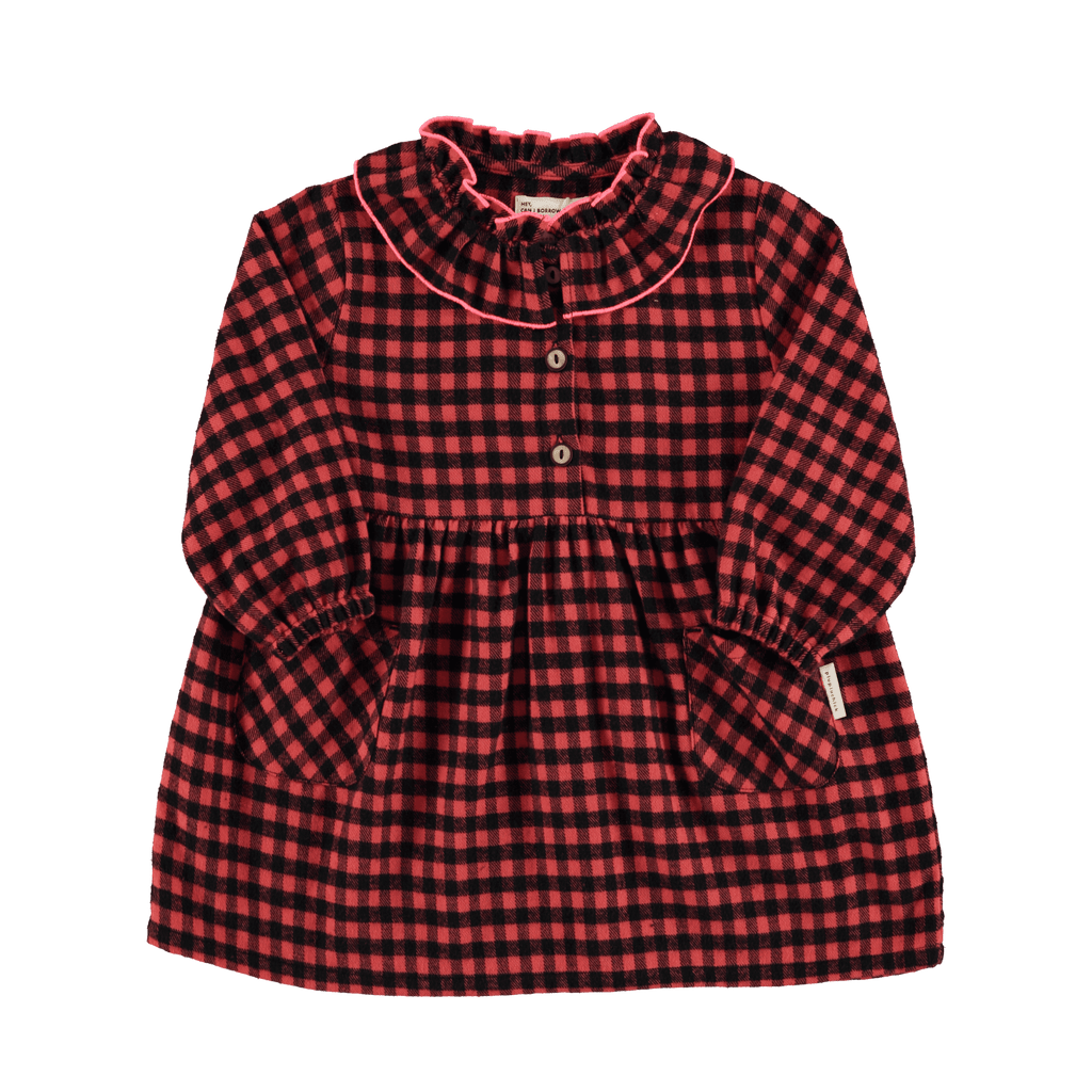 Piupiuchick short dress | red & black vichy
