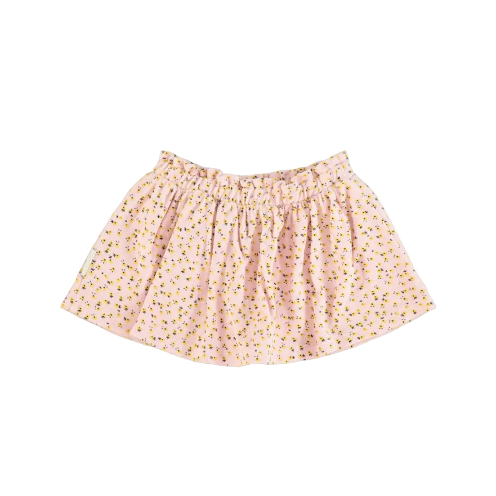 Piupiuchick short skirt | light pink w/ yellow flowers