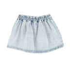 Piupiuchick short skirt | washed blue denim