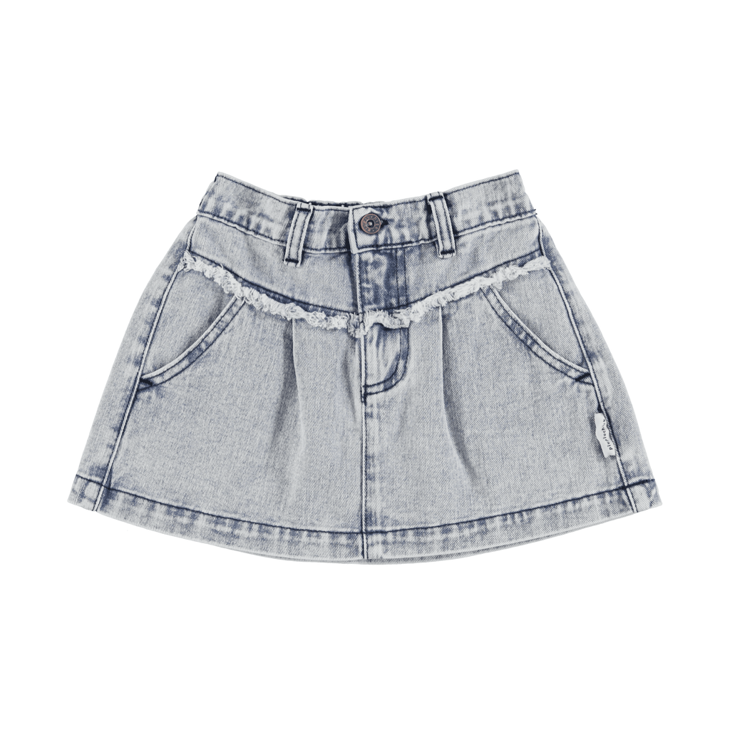 Piupiuchick short skirt | washed light blue