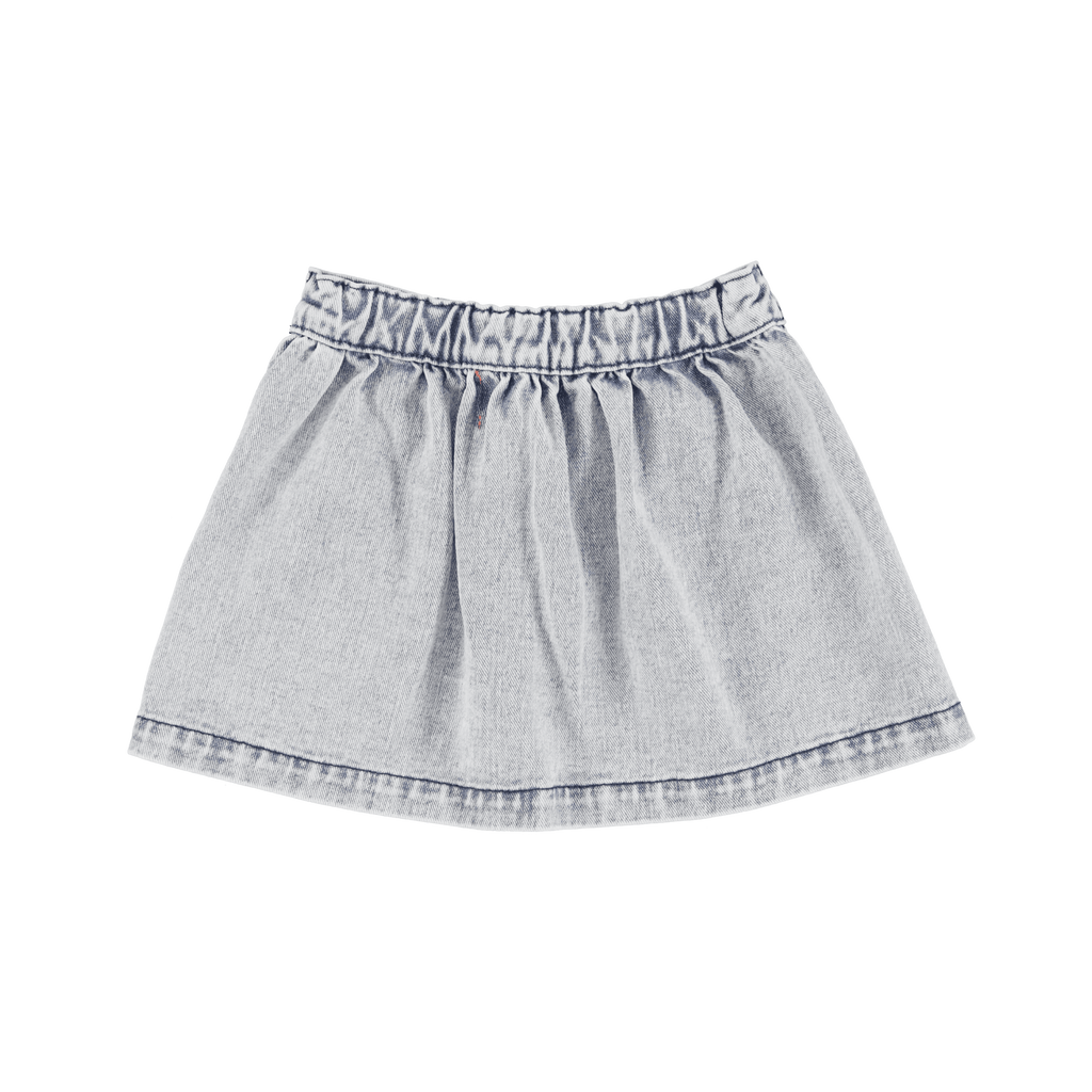 Piupiuchick short skirt | washed light blue