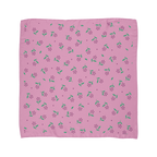 Piupiuchick silky bandana | pink w/ flowers allover