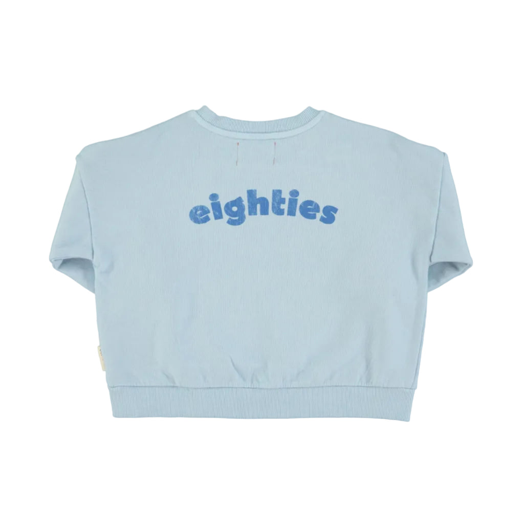 Piupiuchick sweatshirt | light blue w/ multicolor wave print