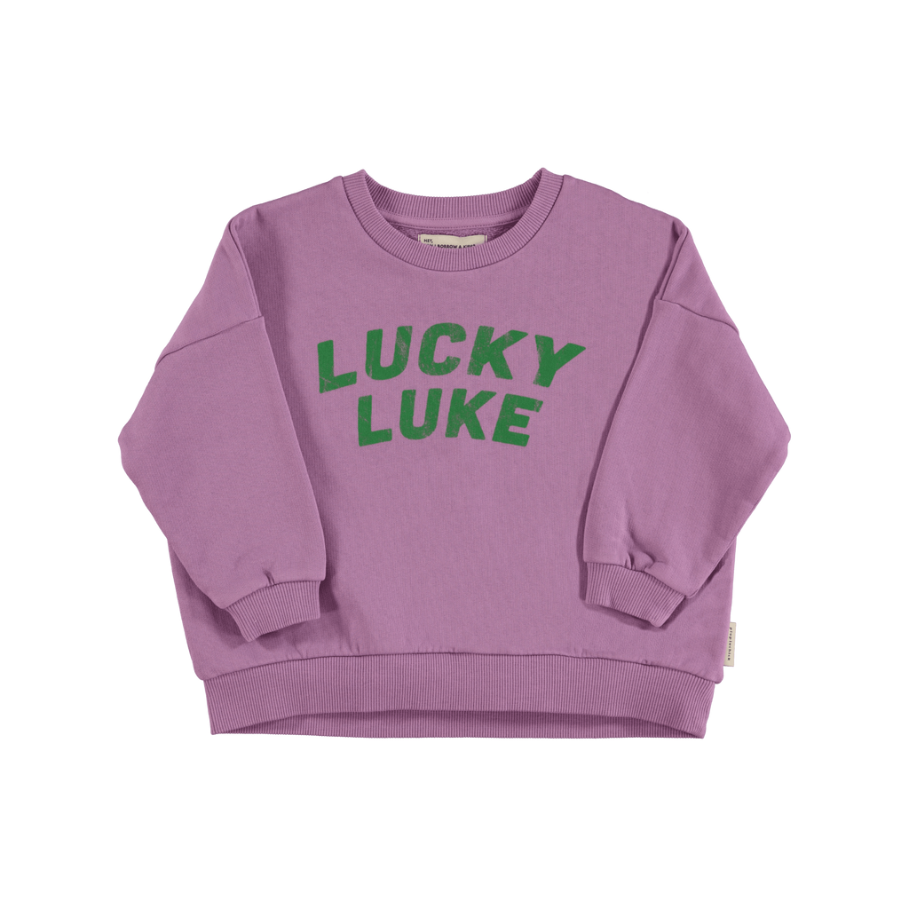Piupiuchick sweatshirt | mauve w/ "lucky Luke" print