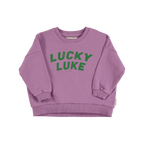 Piupiuchick sweatshirt | mauve w/ "lucky Luke" print