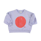 Piupiuchick sweatshirt w/ balloon sleeves | lavender w/ red circle print