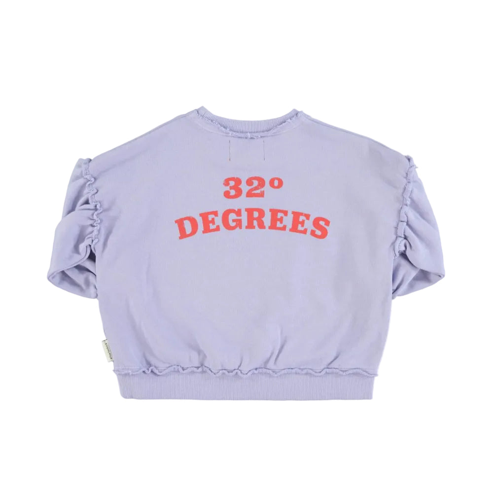 Piupiuchick sweatshirt w/ balloon sleeves | lavender w/ red circle print