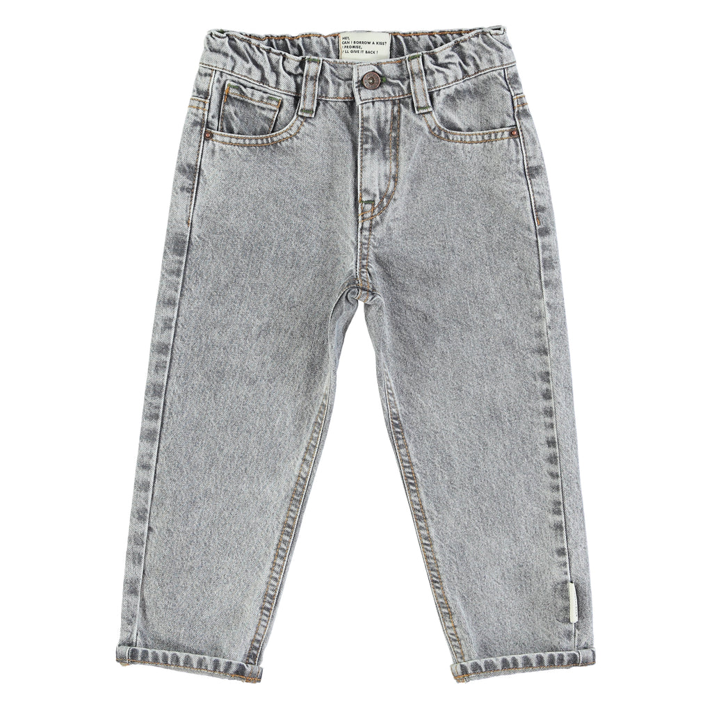 Piupiuchick unisex denim trousers | washed grey denim