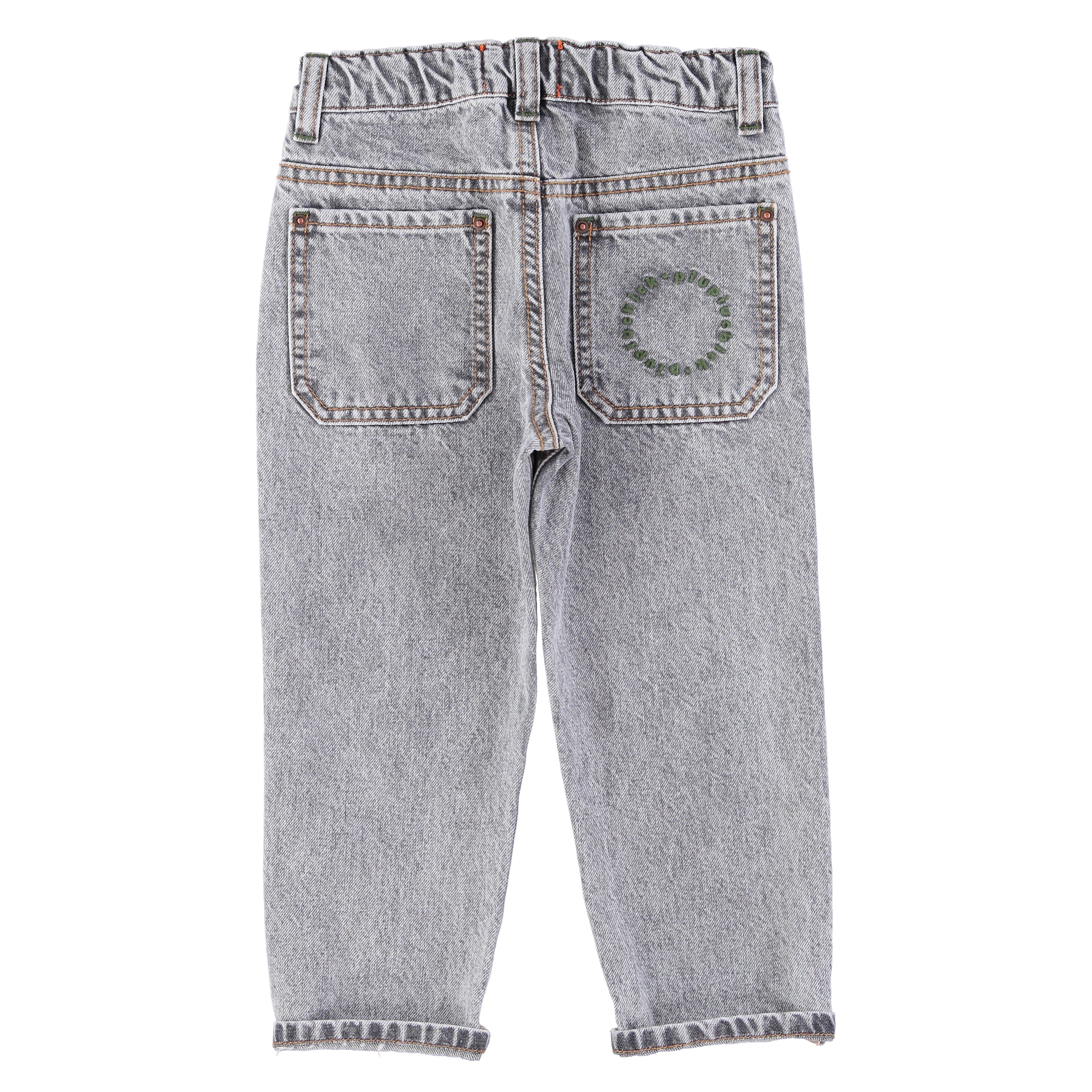 Piupiuchick unisex denim trousers | washed grey denim