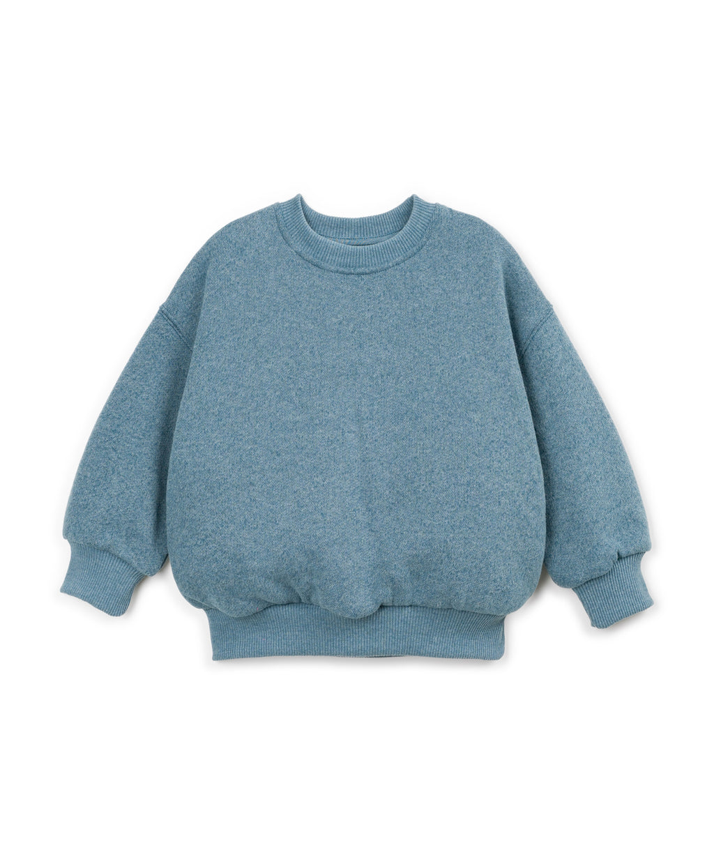 Play Up fleece sweater | cyanotype