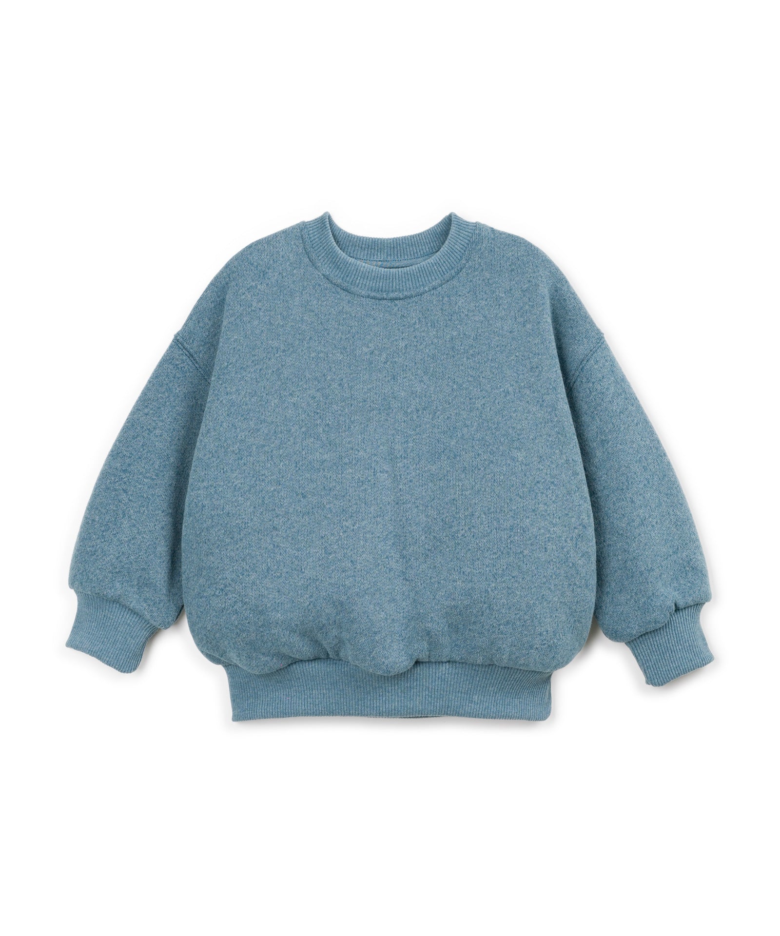 Play Up fleece sweater | cyanotype