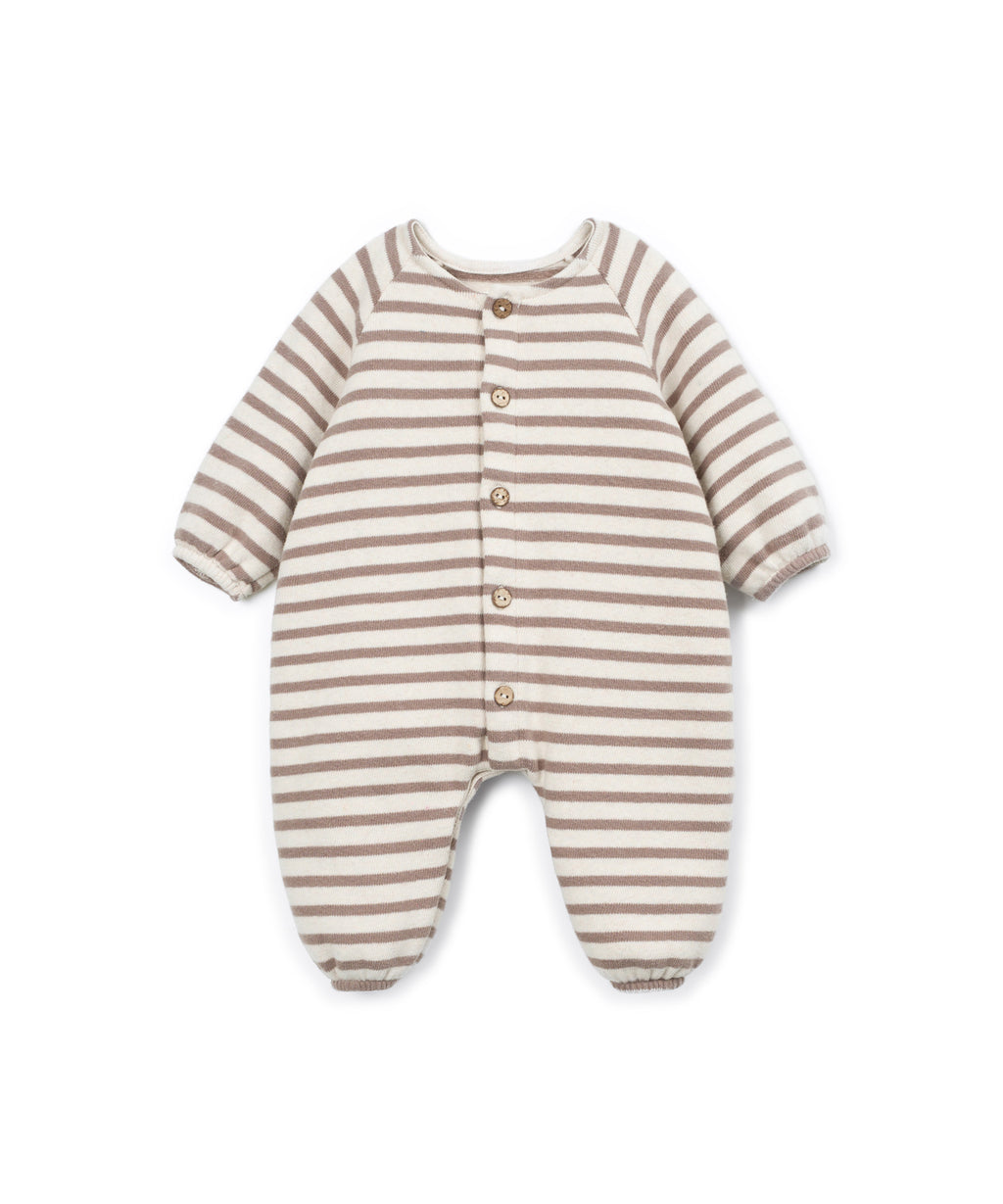 Play Up striped knit jumpsuit | drawing