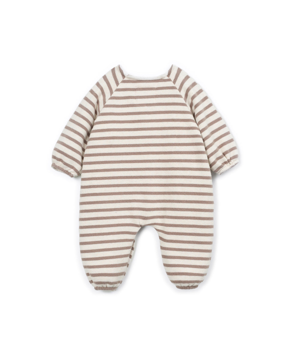 Play Up striped knit jumpsuit | drawing