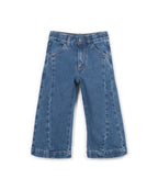 Play Up wide leg denim pants | blue denim