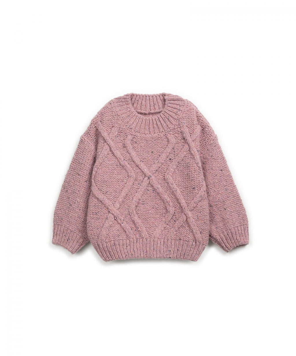Play up knitted sweater | rose