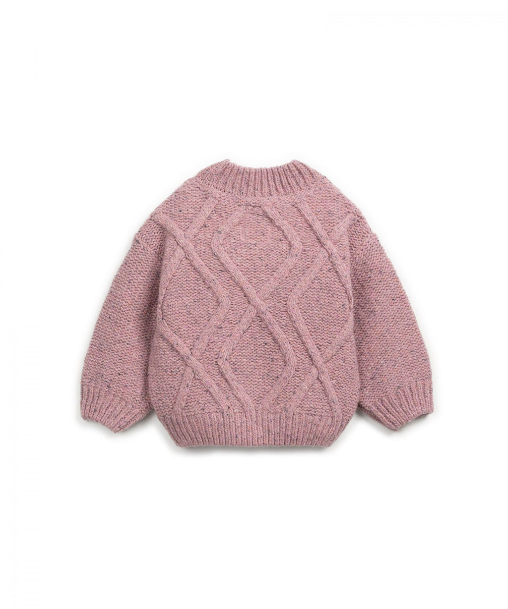 Play up knitted sweater | rose