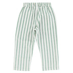 Piupiuchick unisex trousers | white w/ large green stripes