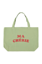 Piupiuchick XL bag | light olive w/ cherry print