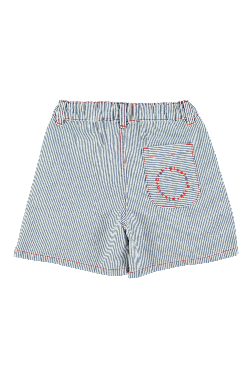 Piupiuchick boy shorts | ecru w/ indigo stripes