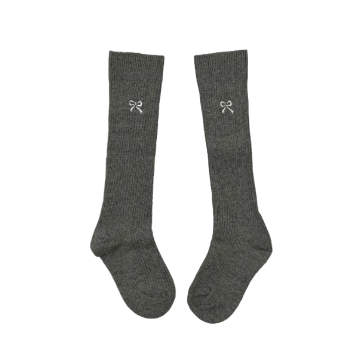 Little bow socks | grey