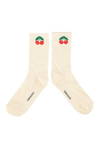Piupiuchick socks | ecru w/ cherry print