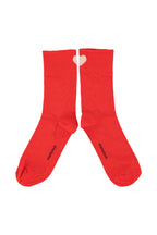Piupiuchick socks | red w/ ecru heart