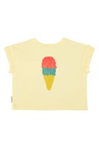 Piupiuchick t'shirt | light yellow w/ "beach bar" print