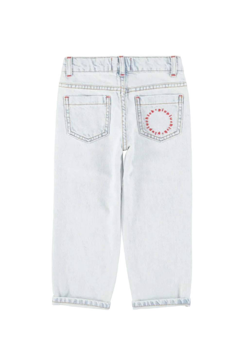 Piupiuchick unisex trousers | washed light blue denim
