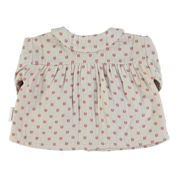 Piupiuchick peter pan collar blouse | taupe little flowers - Afbeelding 2